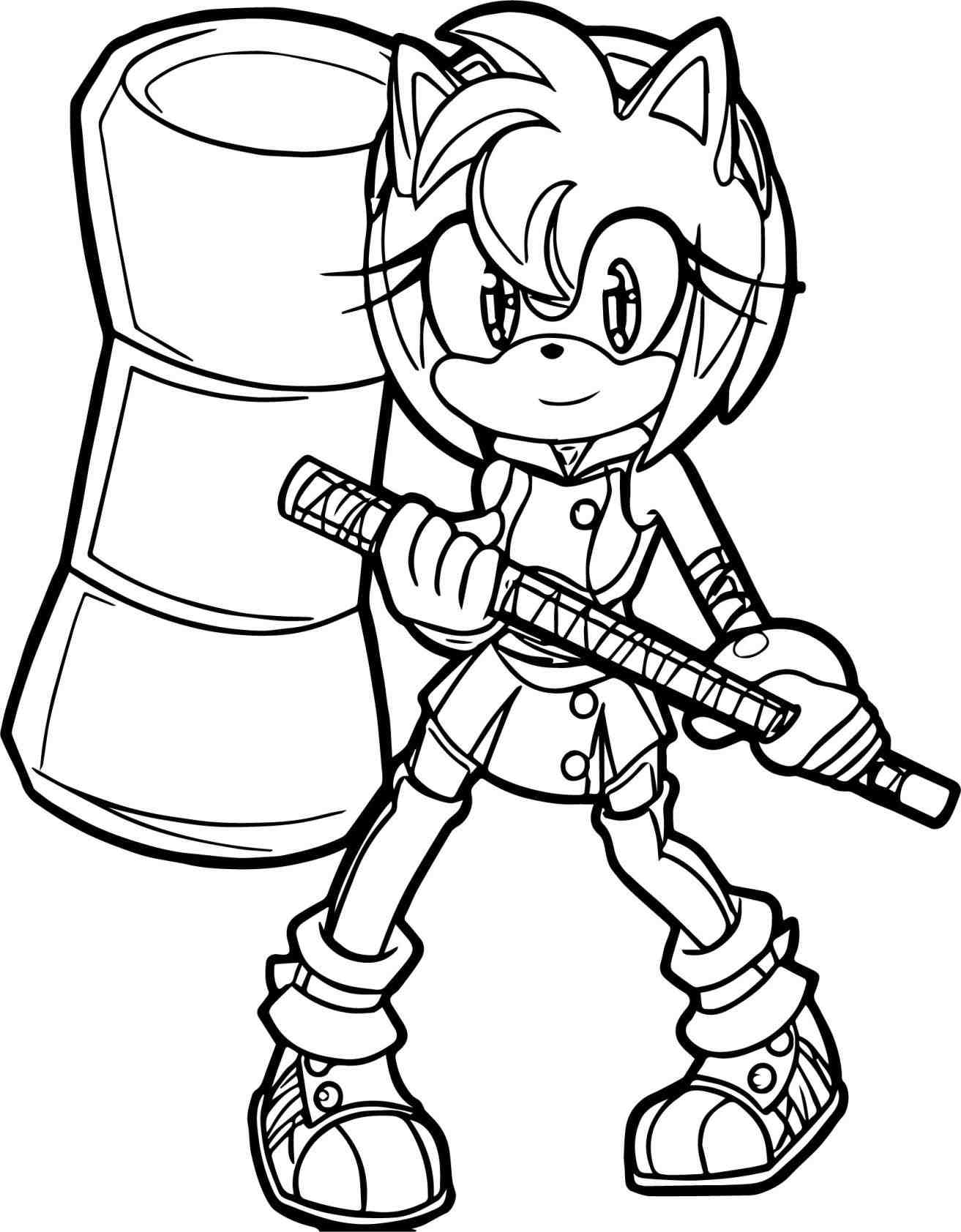 Amy Sonic Coloring Pages at GetDrawings | Free download