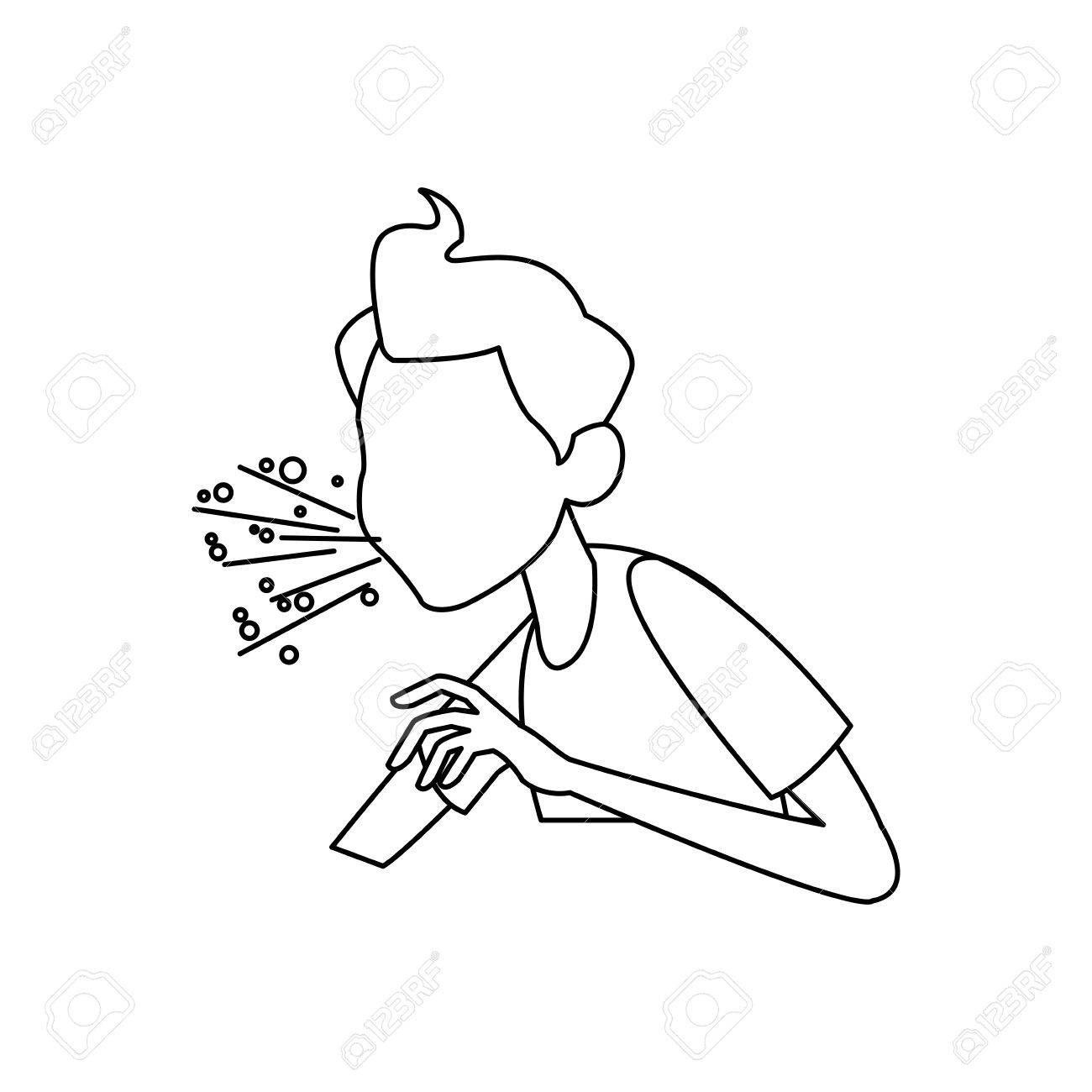 Free Clipart Person Coughing