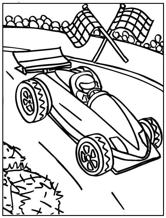 formula 1 coloring picture printable