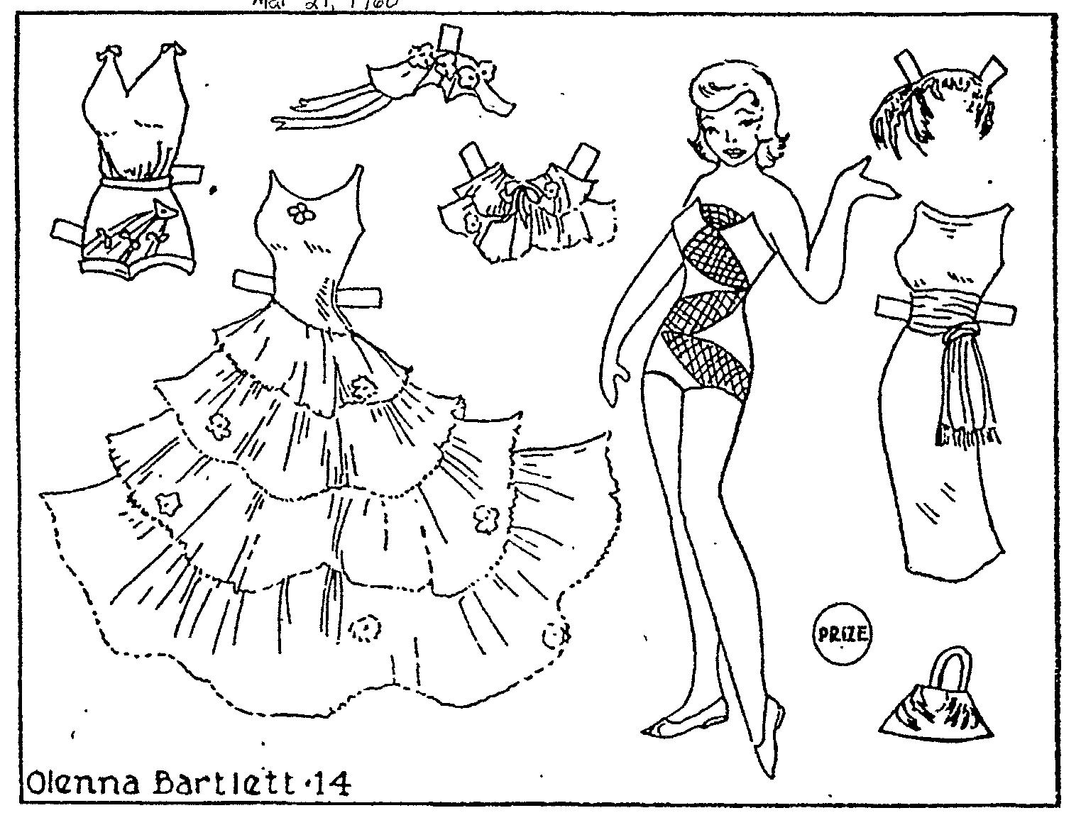 Paper Doll Coloring Pages - Get ...