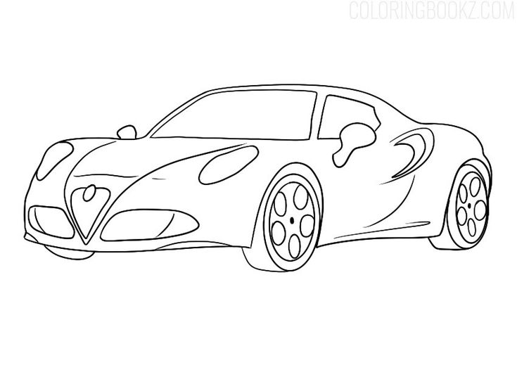 Alfa Romeo 4C Coloring Page - Coloring ...