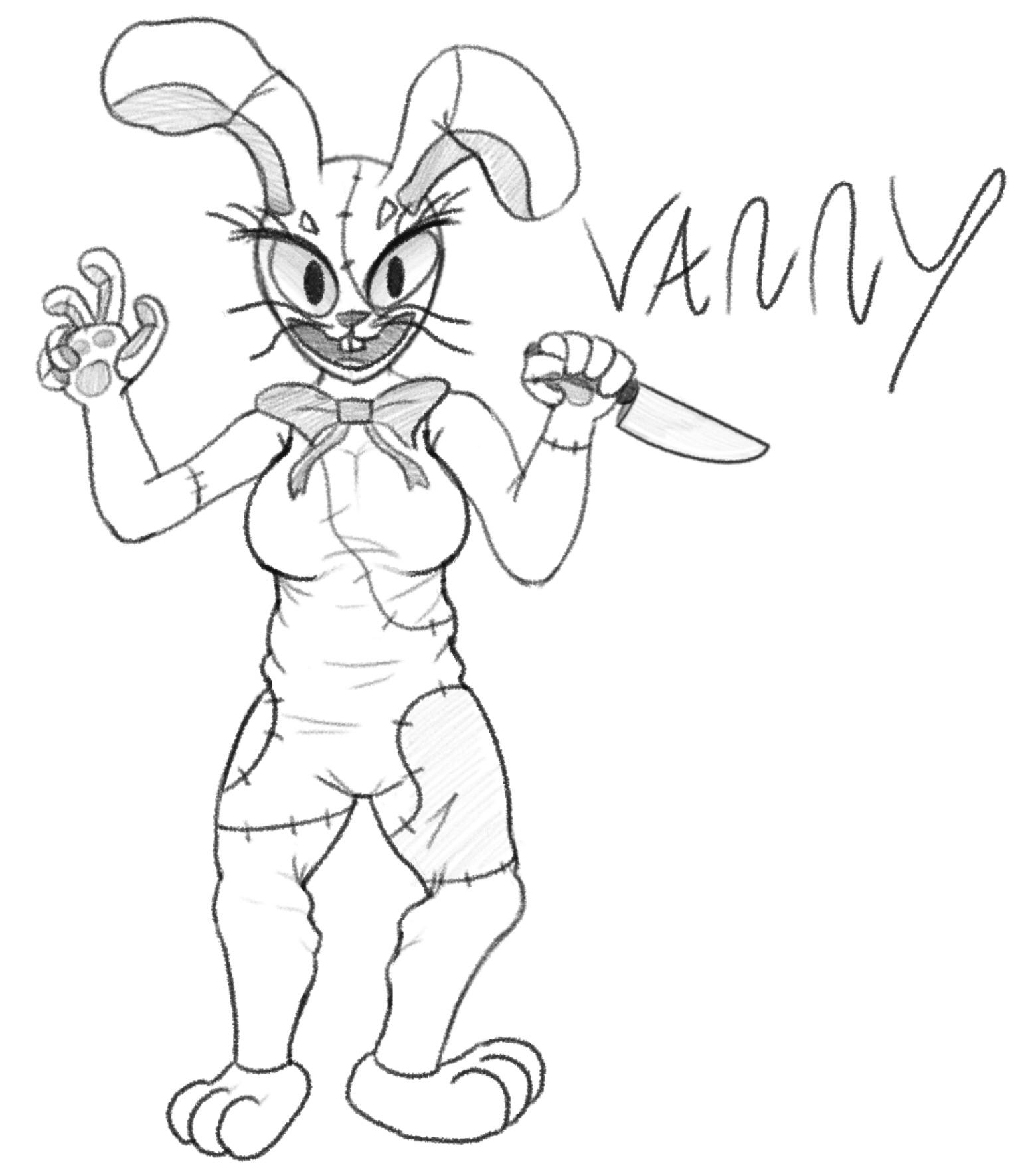 Just did a quick first sketch of vanny, nothin crazy : r/fivenightsatfreddys