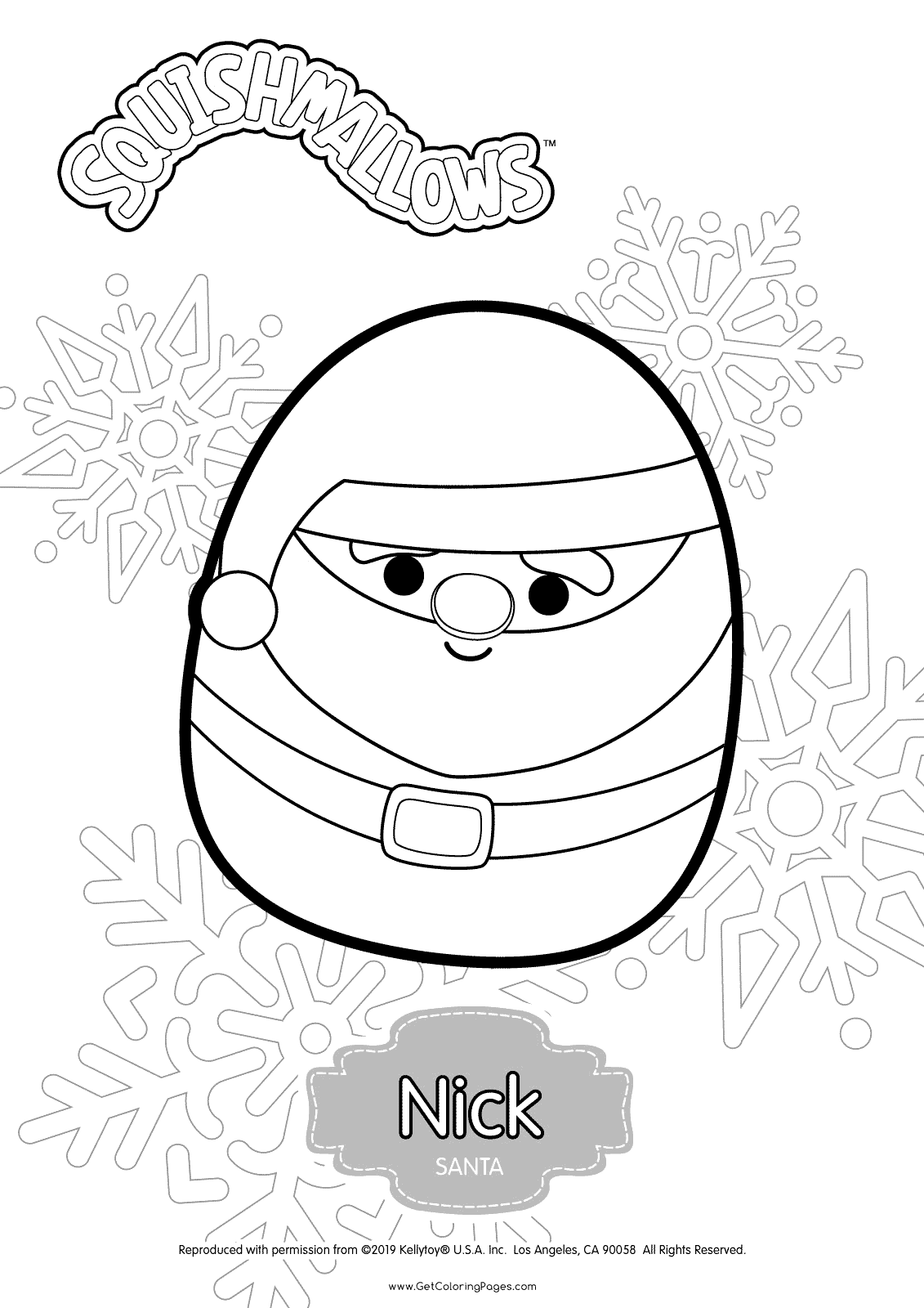 Nick Santa Squishmallows Coloring Pages - Get Coloring Pages