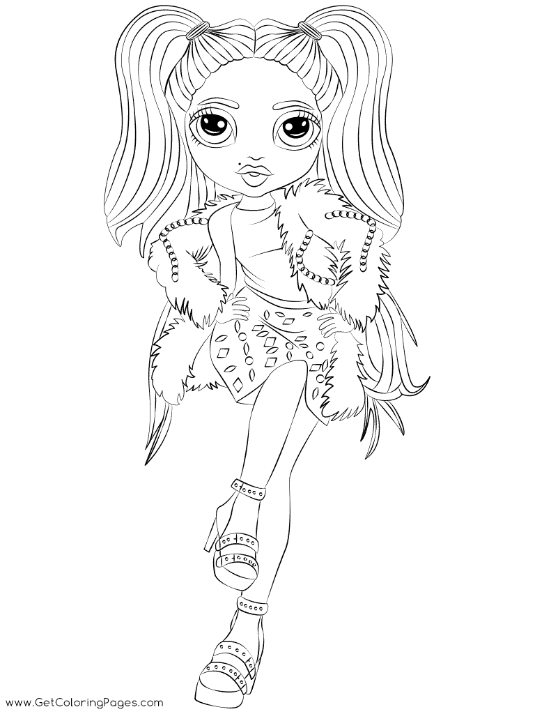 Rainbow High Doll Coloring Pages Stella Monroe - Get Coloring Pages