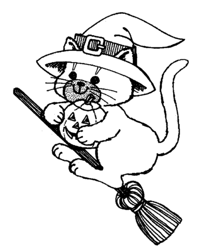 Cat In The Hat Halloween Coloring Pages