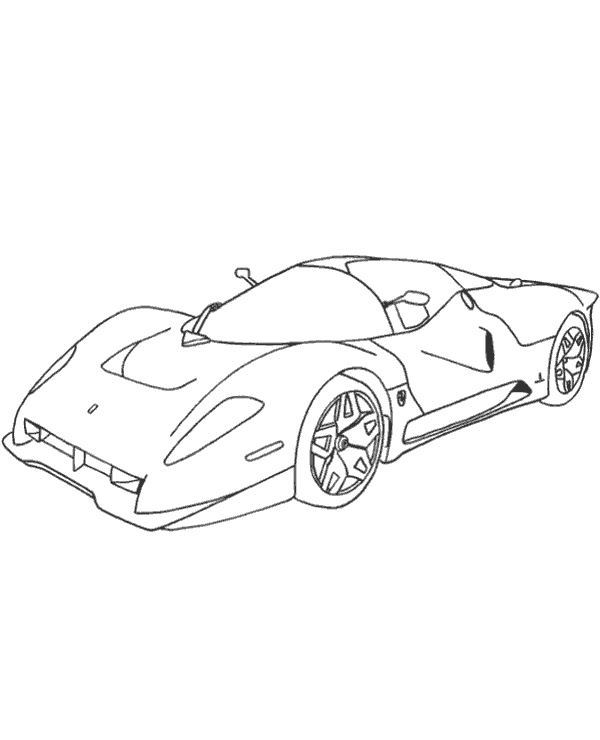 Sports car coloring page Ferrari - Topcoloringpages.net