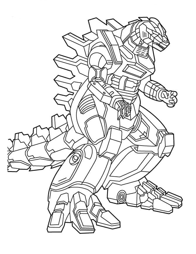 Mechagodzilla Coloring Page - Free Printable Coloring Pages for Kids