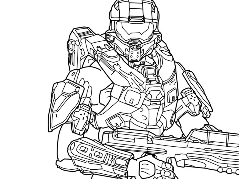 Halo Coloring Pages Printable Fun Game - Tinamaze.com