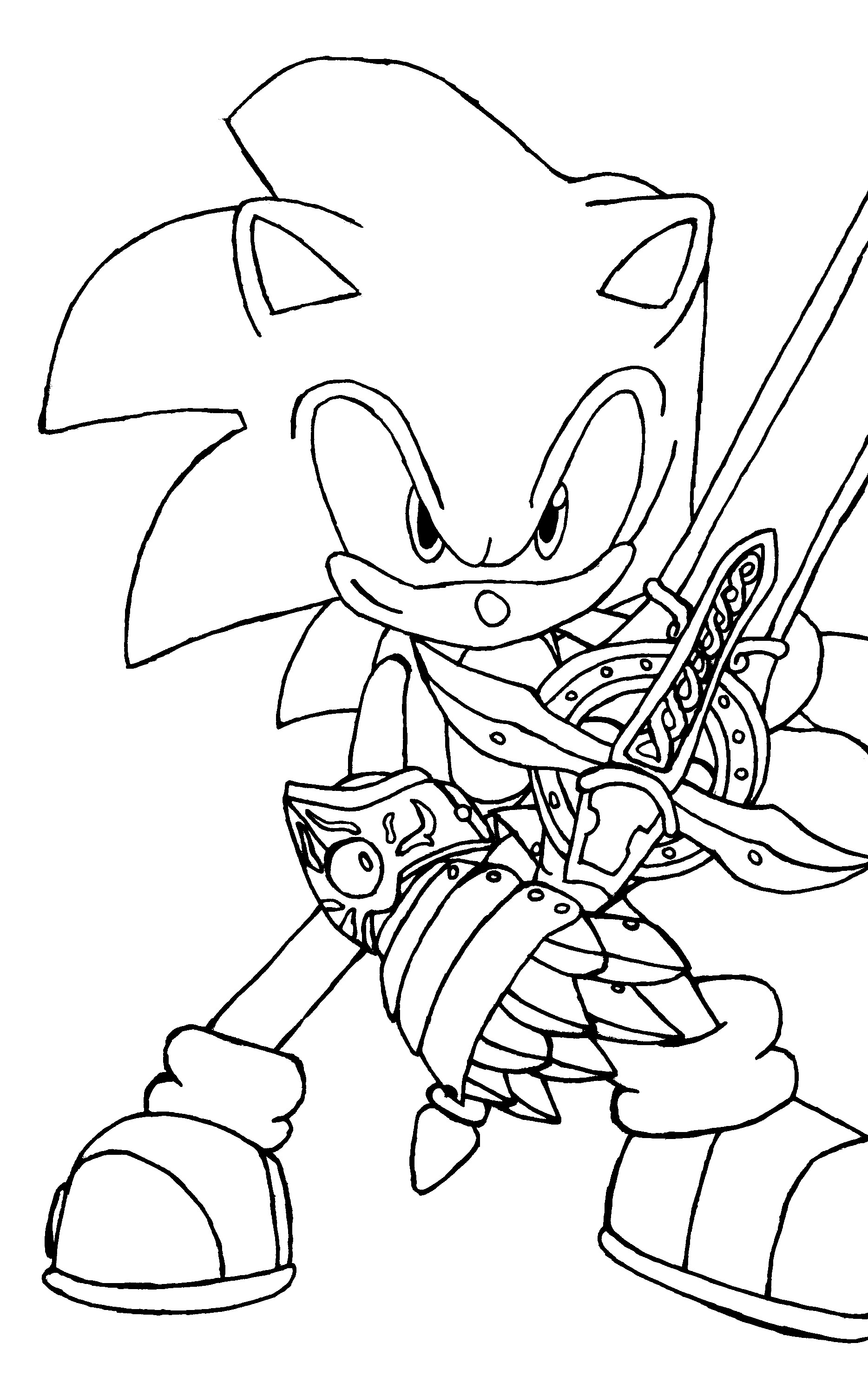 Sonic Coloring Pages To Print Free Sonic The Werehog Coloring ...