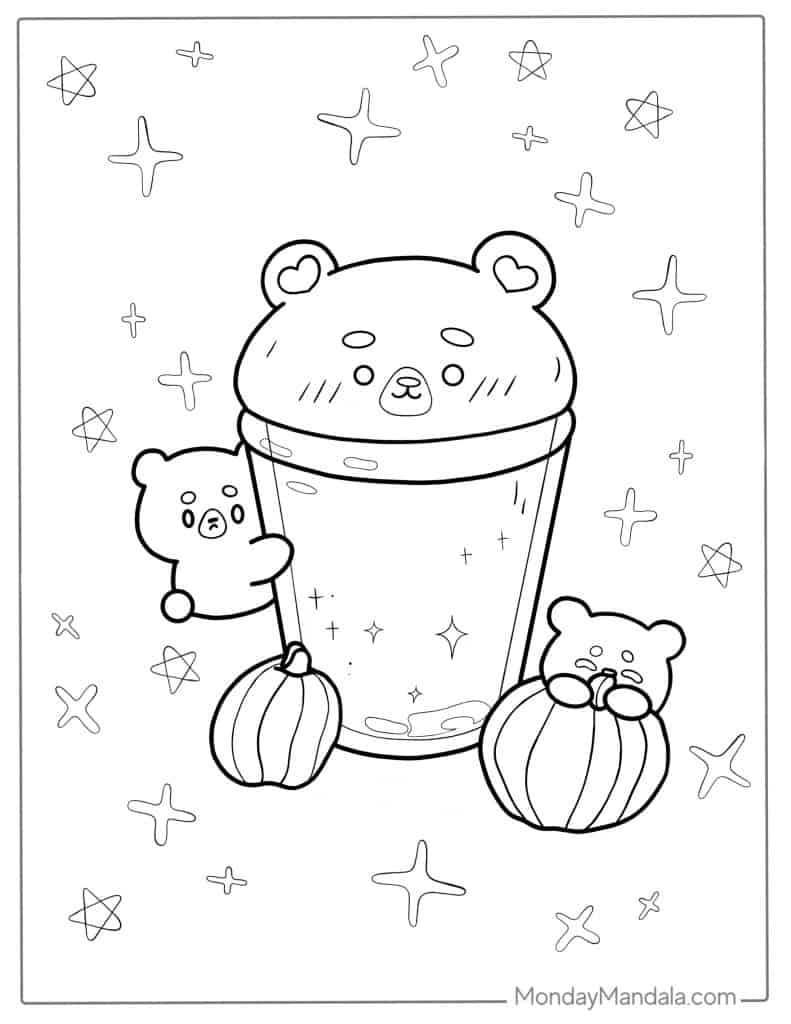 98 Kawaii Coloring Pages (Free PDF Printables)