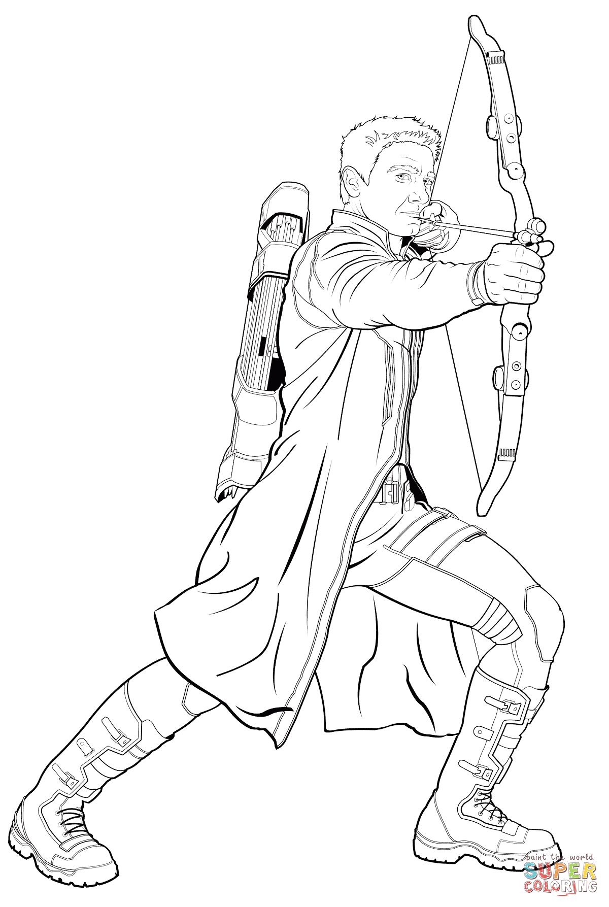 Avengers Hawkeye in 2023 | Avengers coloring, Avengers coloring pages,  Superhero coloring pages