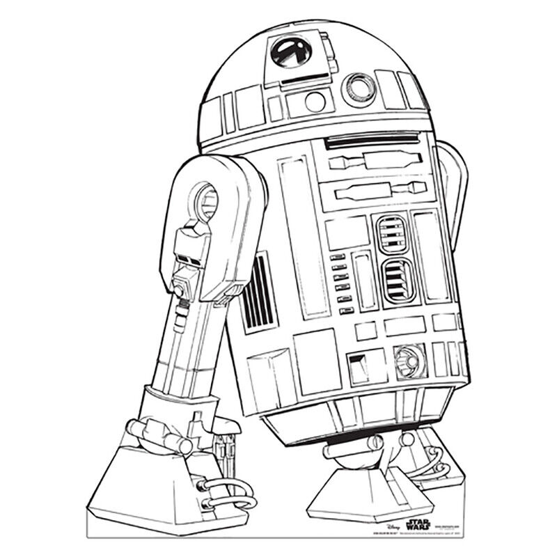 COLOR ME R2 D2 Star Wars Lifesize CARDBOARD CUTOUT Standup Standee ...
