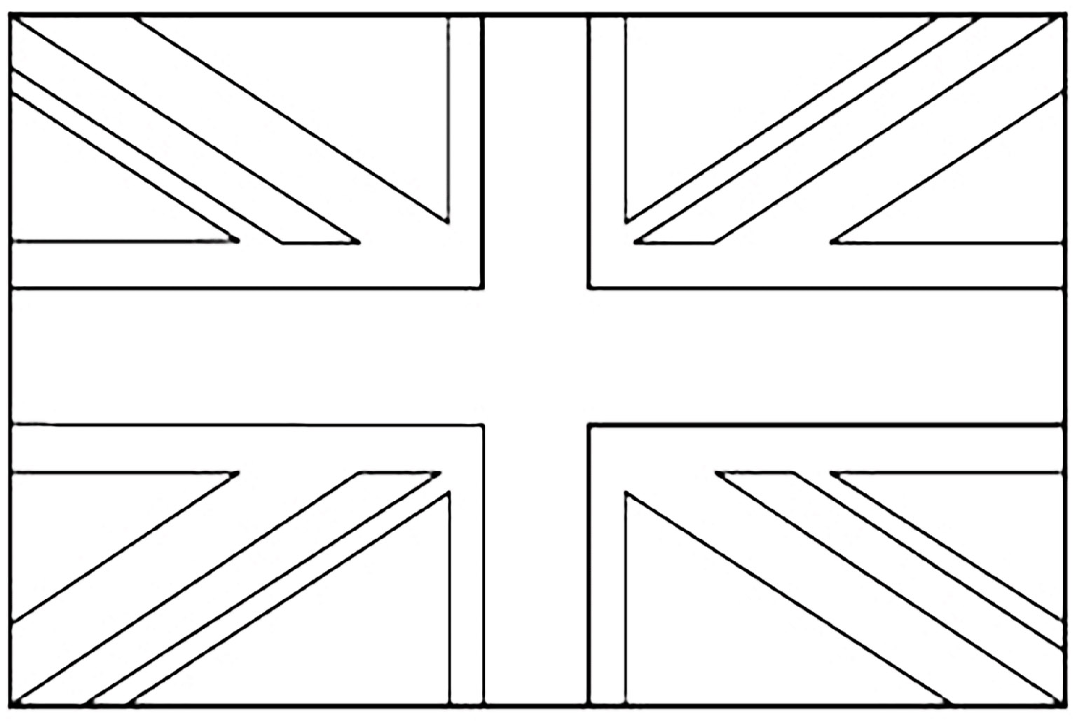 United kingdom union jack - Flags Coloring pages for kids to print & color