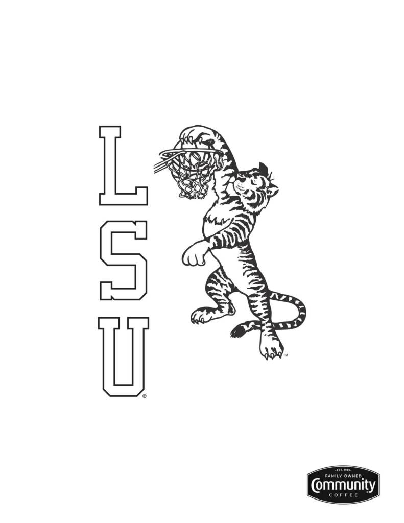 Coloring Sheets From Lsu Athletics Coloring Nation