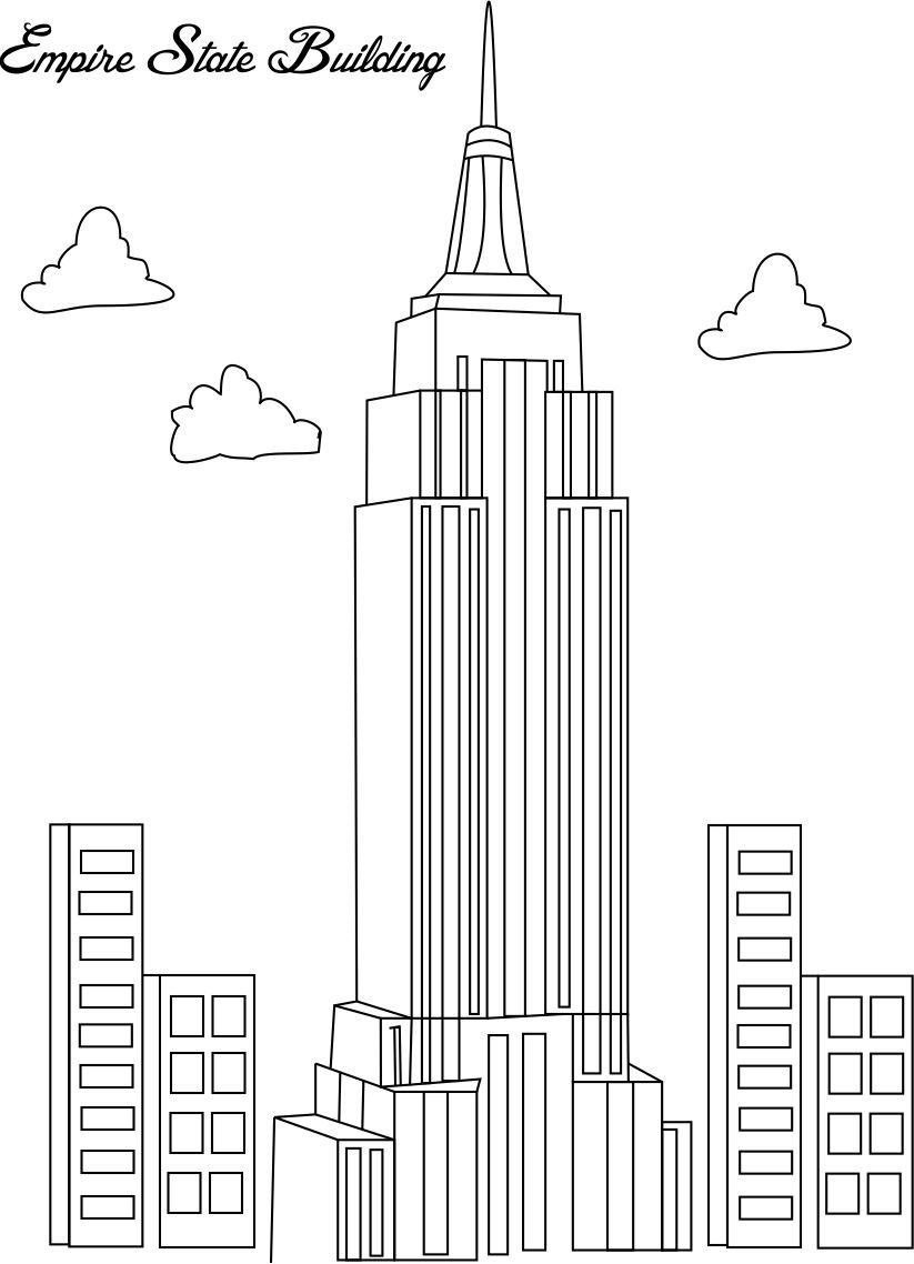 Empire State Building Coloring Page - Free Printable Coloring Pages for Kids
