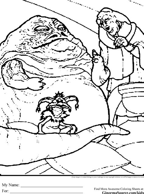 Jabba Tha Hut Colouring Pages - Free Colouring Pages