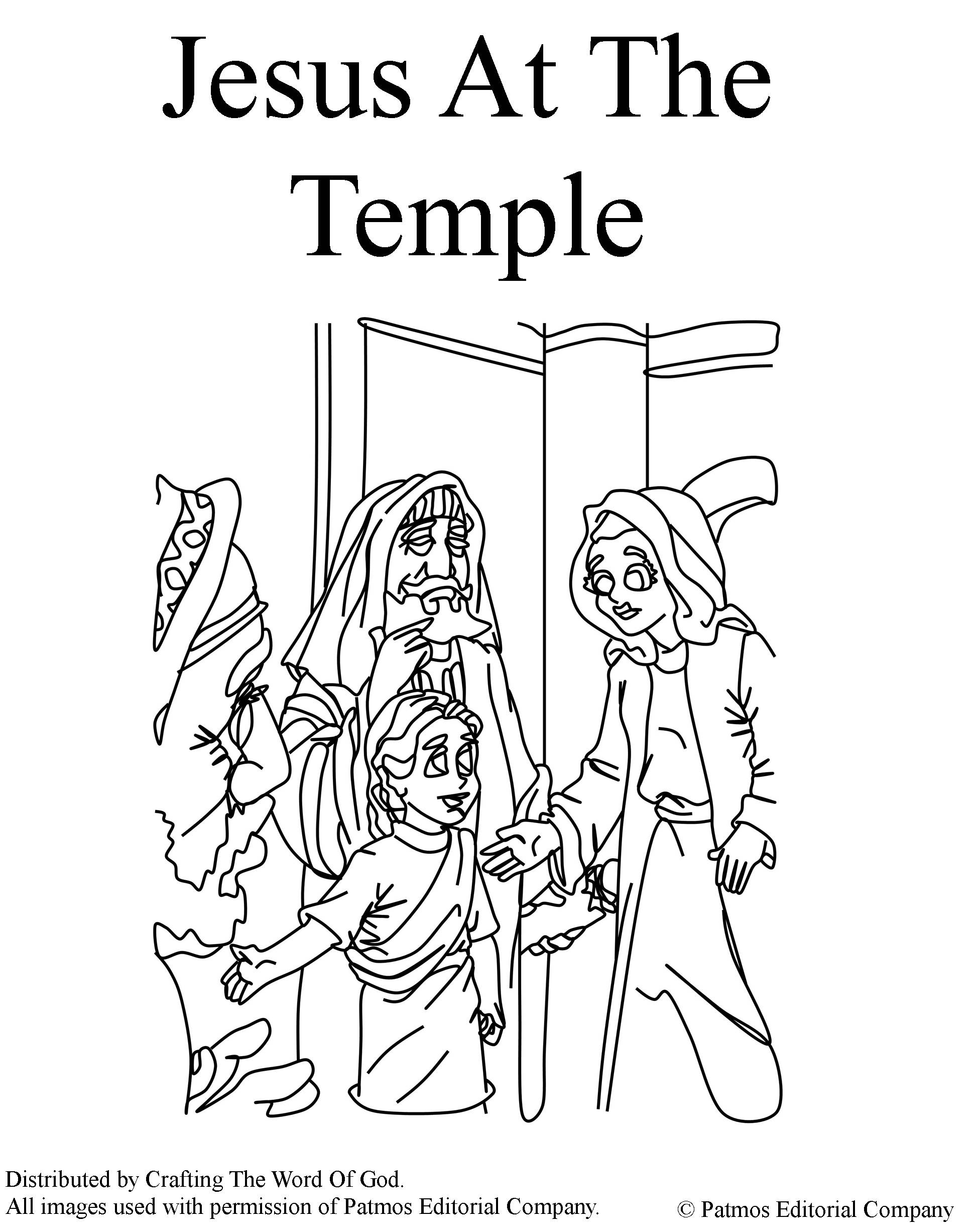 Jesus At The Temple- Coloring Page « Crafting The Word Of God