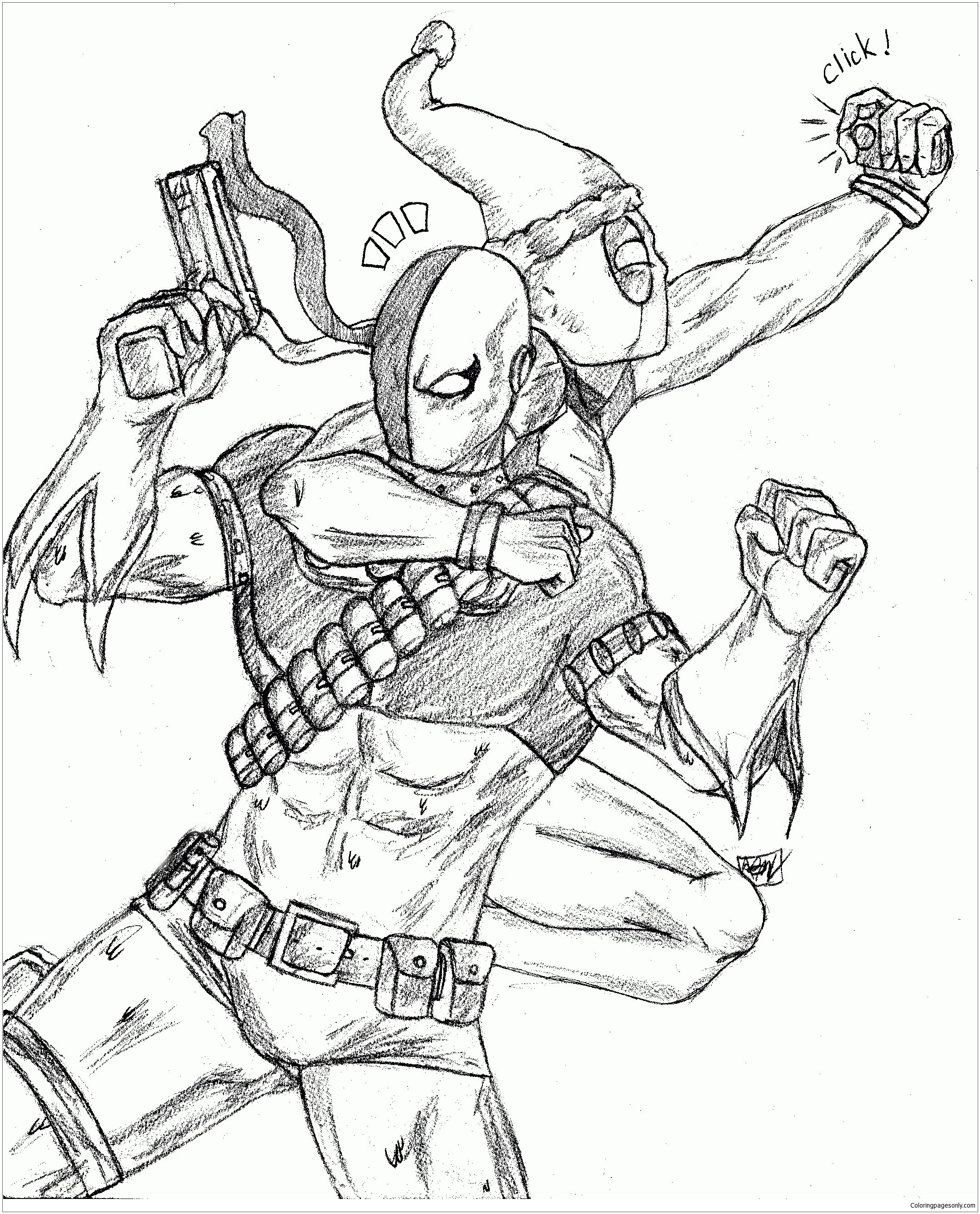 Best Deadpool Coloring Page - Free Coloring Pages Online