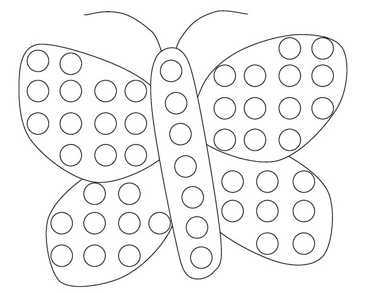 Download or print this amazing coloring page: butterfly do a dot ...