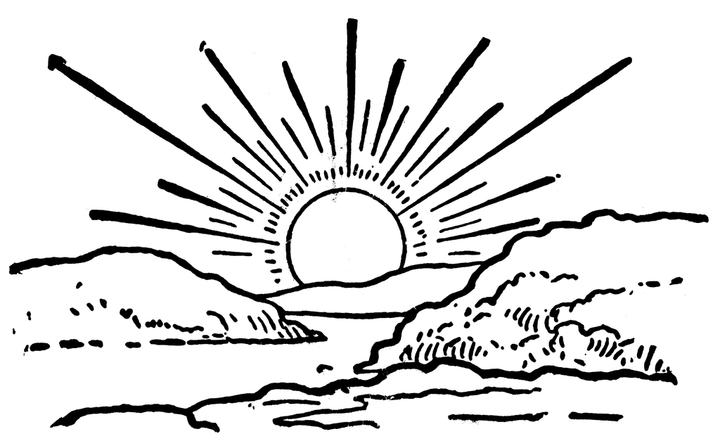 Free download Sunrise Black Clipart for your creation. in 2020 ...