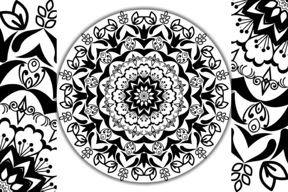 Anti Stress Floral Mandala Coloring Page Graphic by zohuraakter524 ·  Creative Fabrica