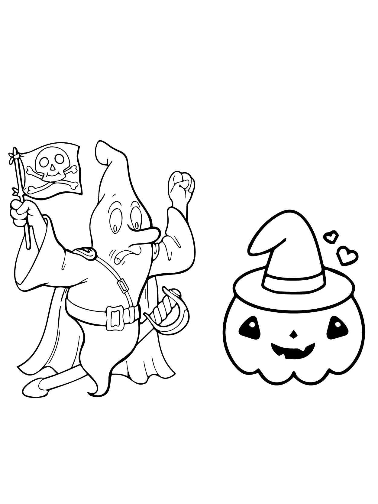 Kawaii Halloween Coloring Pages ...