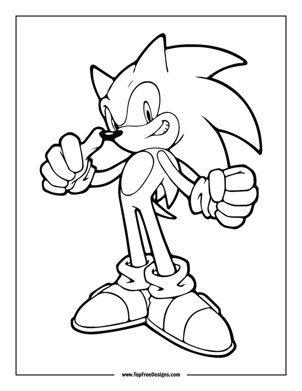 Sonic Coloring Pages - TopFreeDesigns