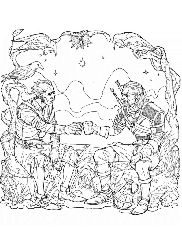 Kids-n-fun.com | Coloring page The Witcher the witcher 17