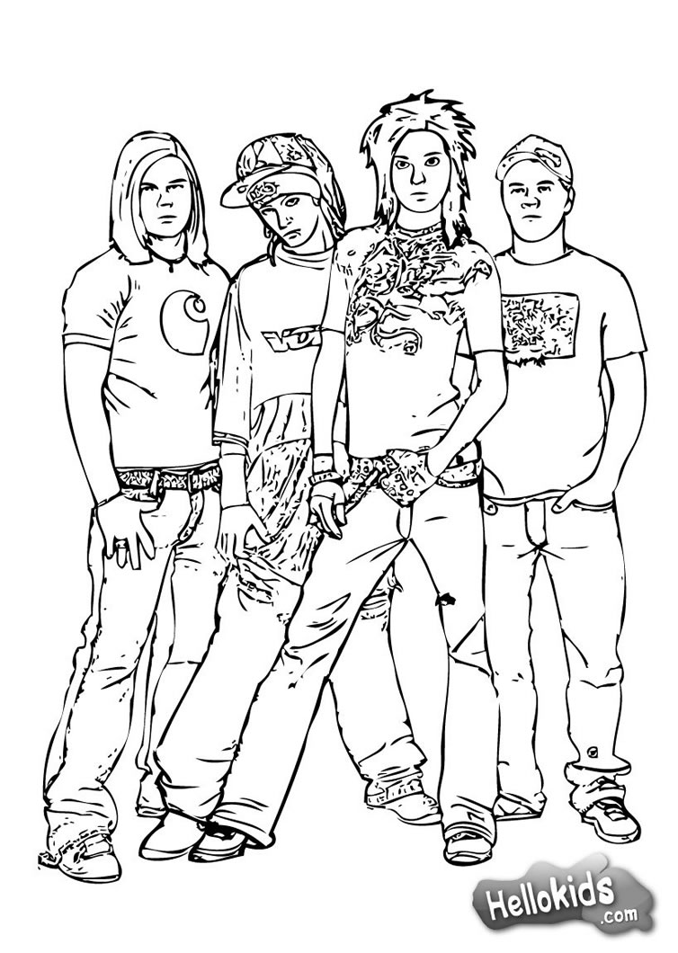 Tokio hotel coloring pages - Hellokids.com