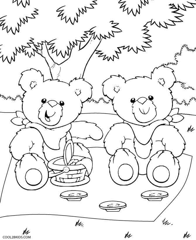 Teddy bear coloring pages, Bear ...