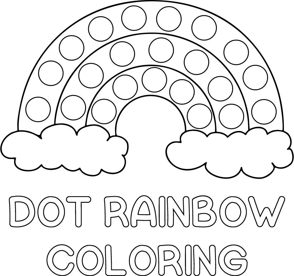Dot Rainbow Printable Coloring Pages ...