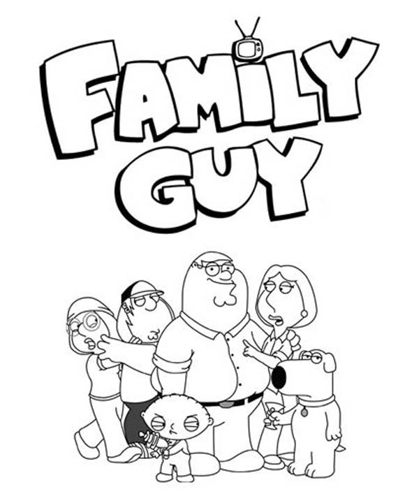 Awesome Family Guy Poster Coloring Page : Kids Play Color