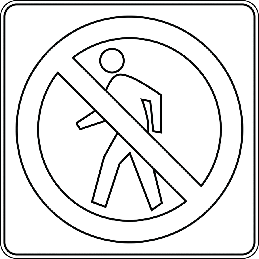 Do not enter traffic sign Coloring Page - Free Printable Coloring Pages for  Kids