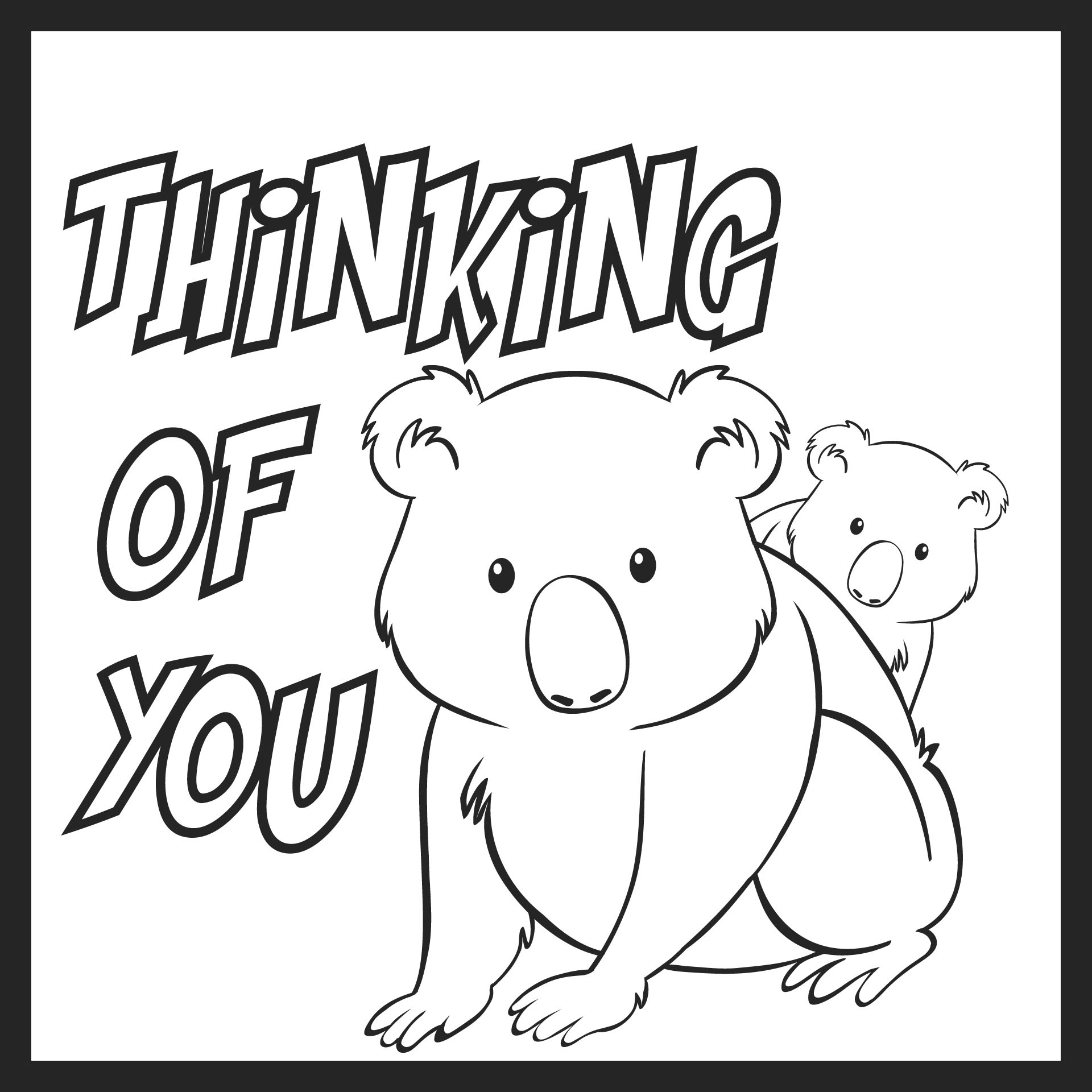Free Printable Thinking Of You Cards To Color - Printable Word Searches
