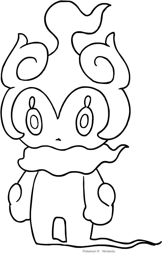 Marshadow from the seventh generation of the Pokémon coloring page