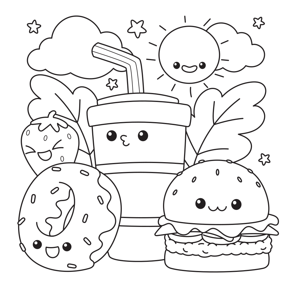 Easy Coloring Pages for Kids - Printable
