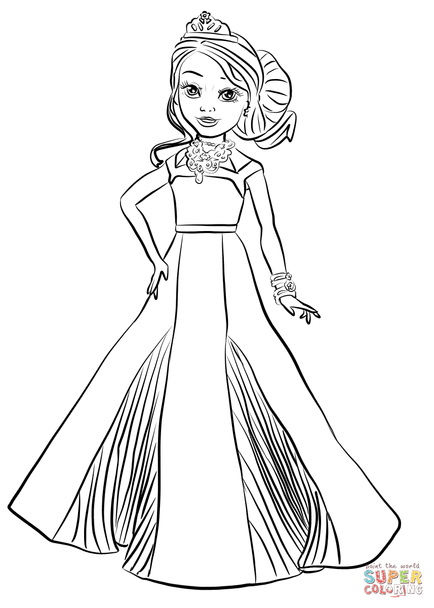 Disney Descendants Auradon Coronation Audrey coloring page | Free Printable Coloring  Pages