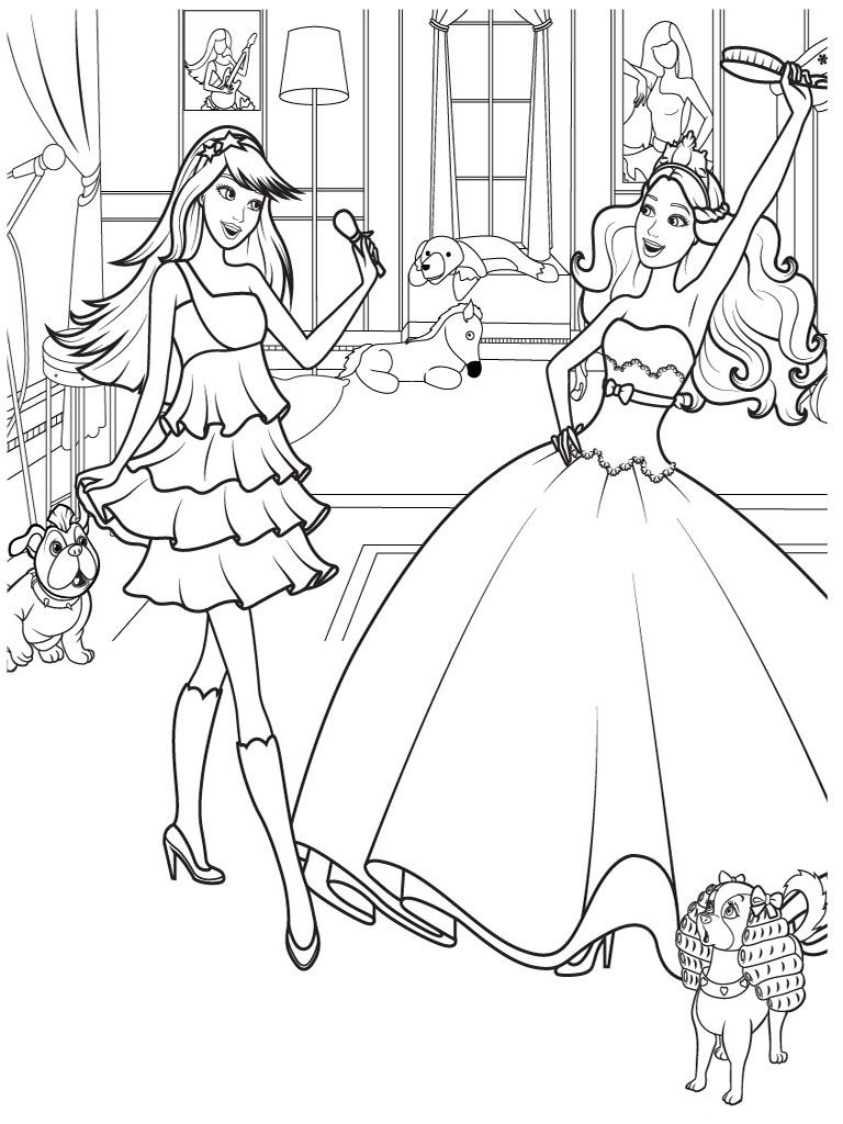 Barbie island coloring pages download and print for free