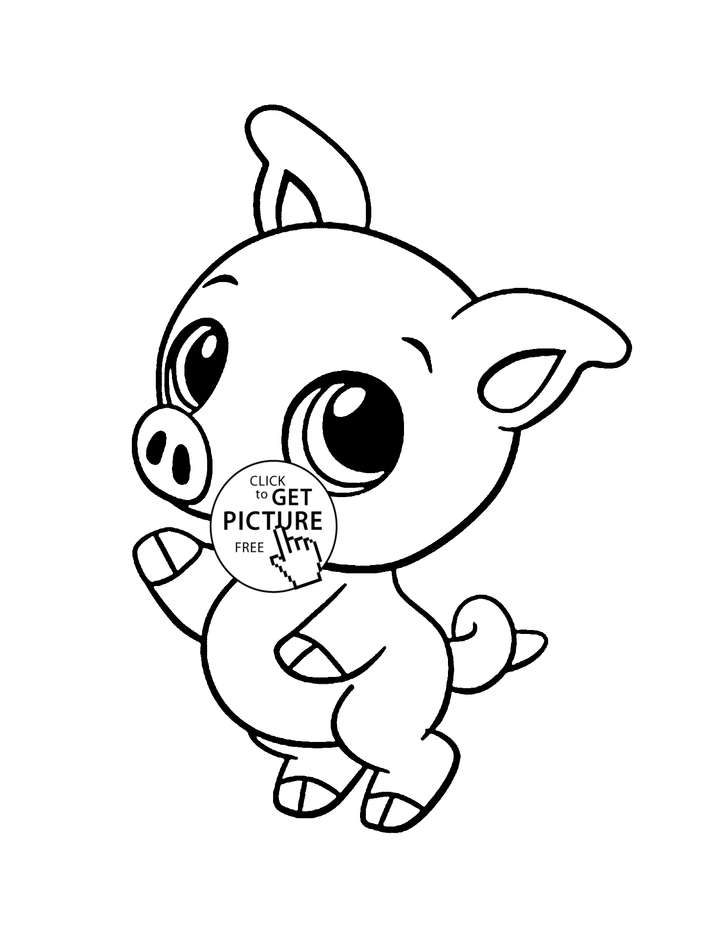 Baby Piggy Coloring Page - Coloring Pages For All Ages