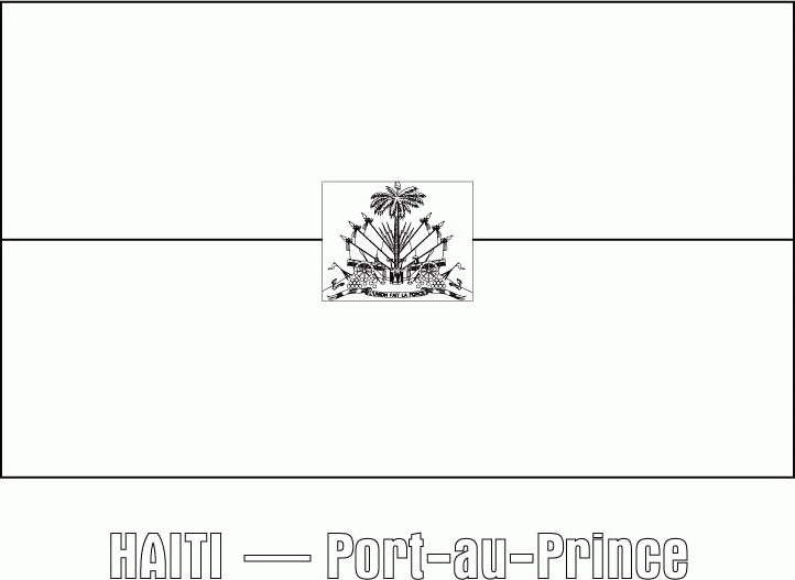 Haiti Flag Coloring Page