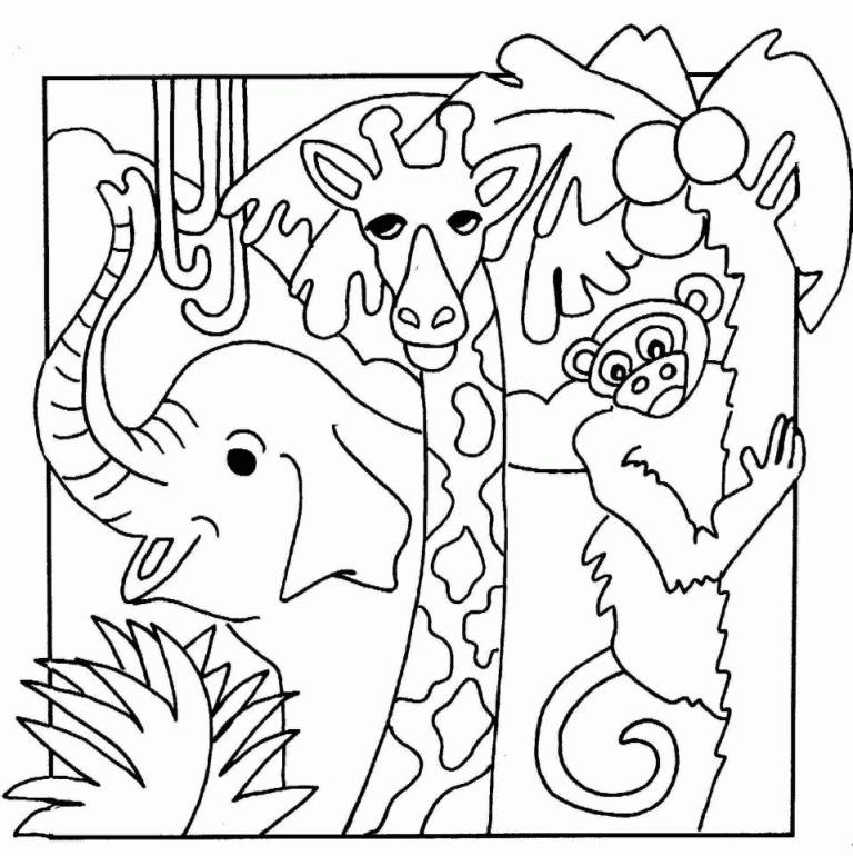 Safari Animal - Coloring Pages for Kids and for Adults