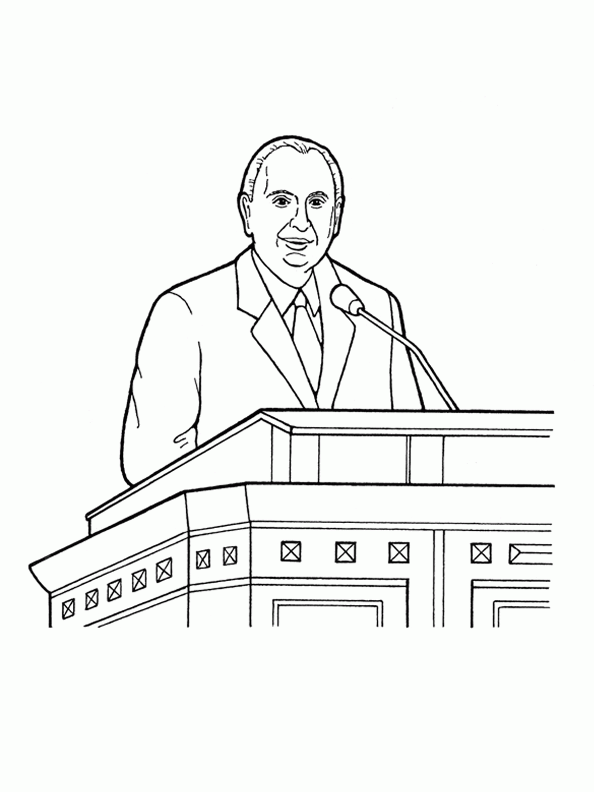 President Monson Coloring Page - Coloring Pages for Kids and for ...