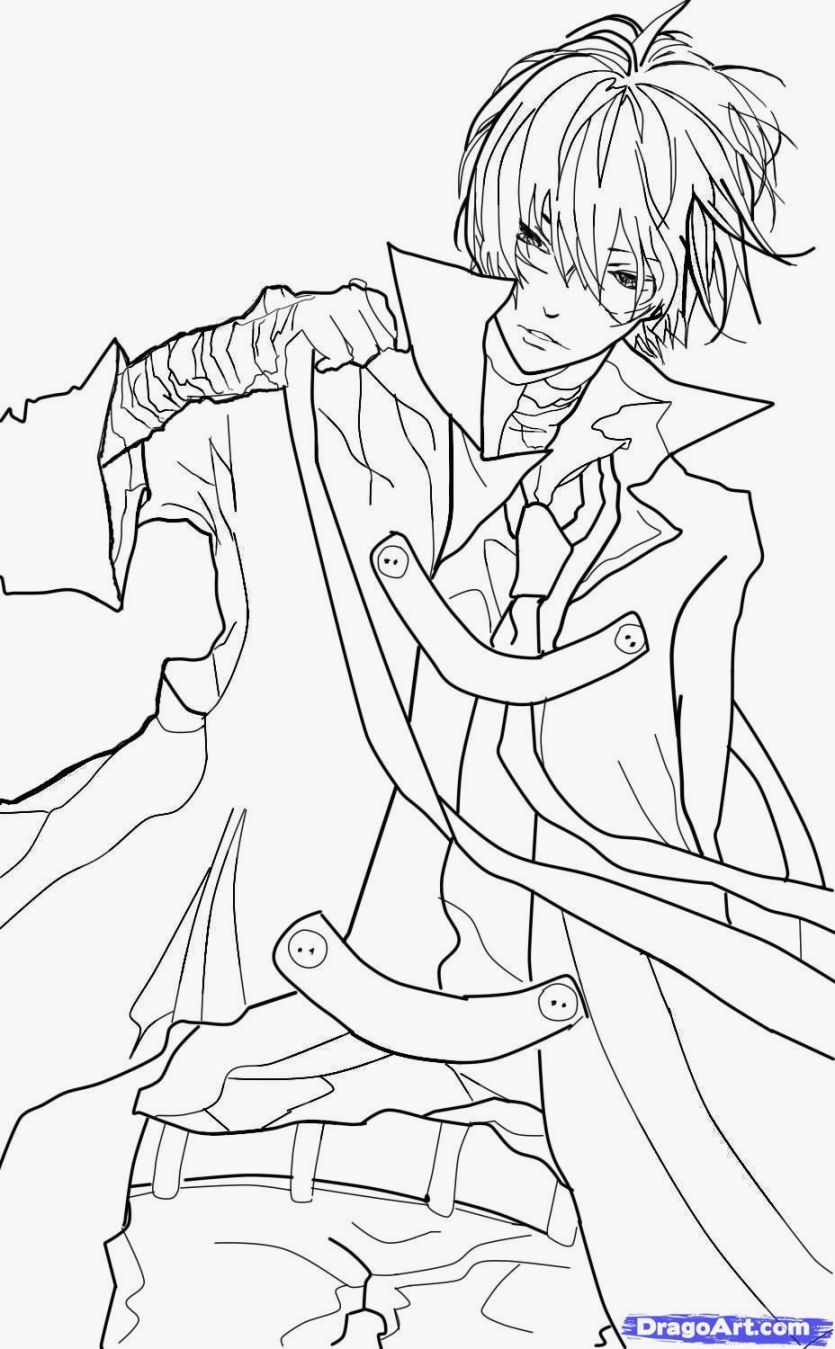 Anime Boys Coloring Pages