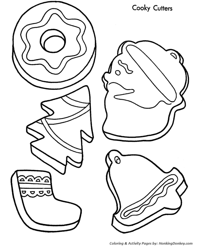 a christmas cookie Colouring Pages