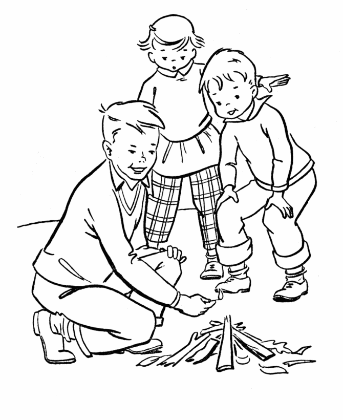 Bluebonkers Free Printable Family Camping Coloring Sheets ...