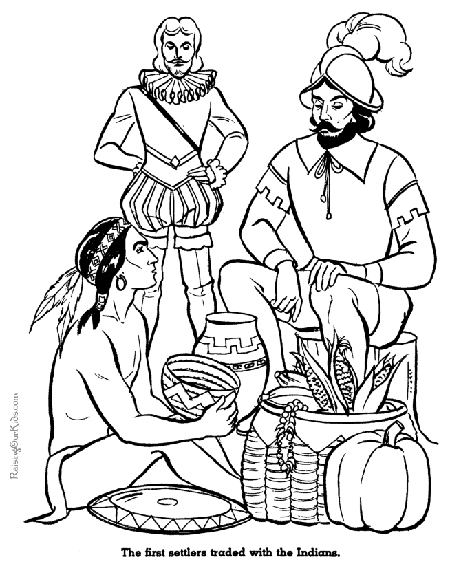 Native American Coloring Page - Coloring Pages for Kids and for Adults