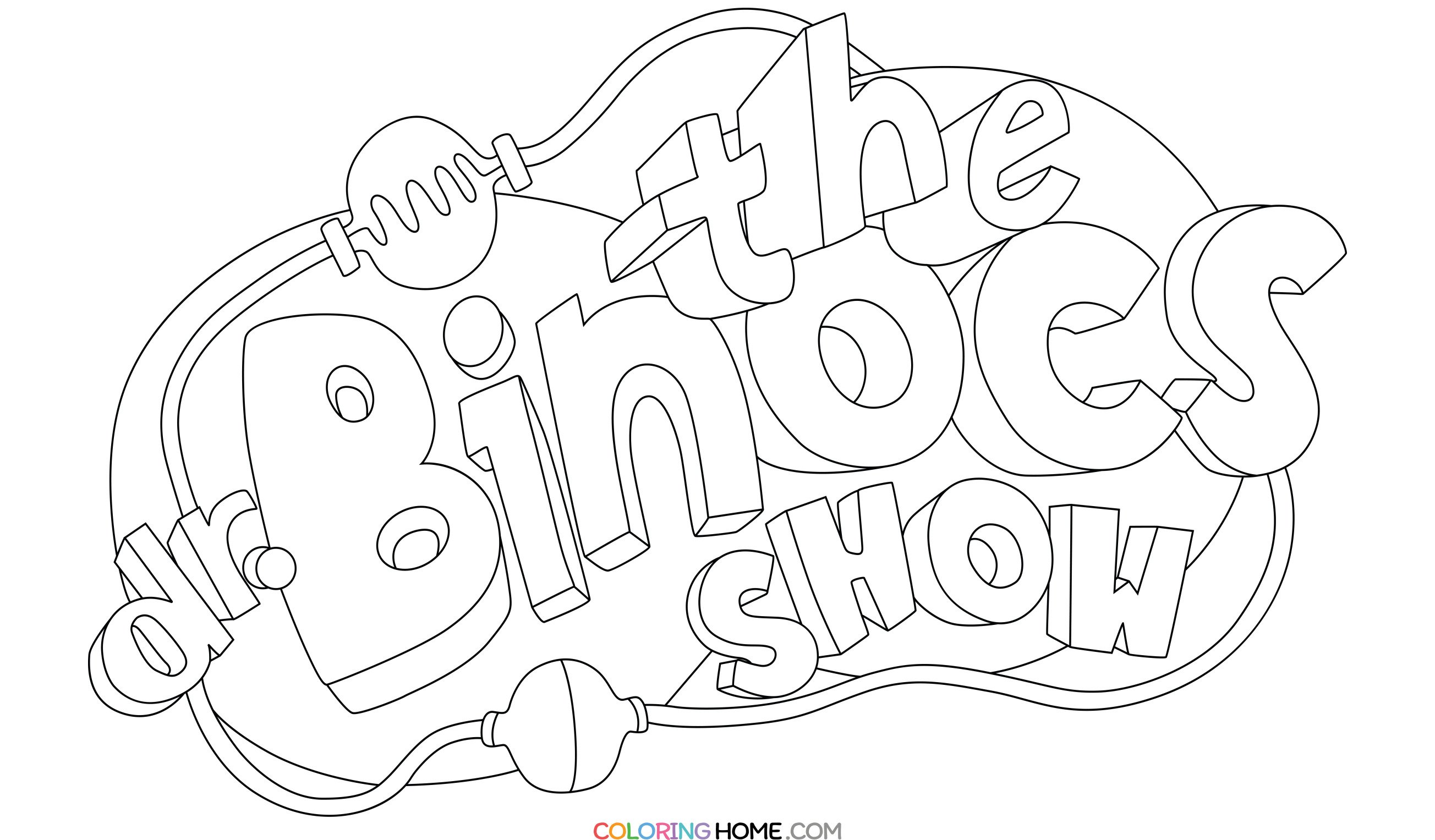 Dr Binocs coloring page