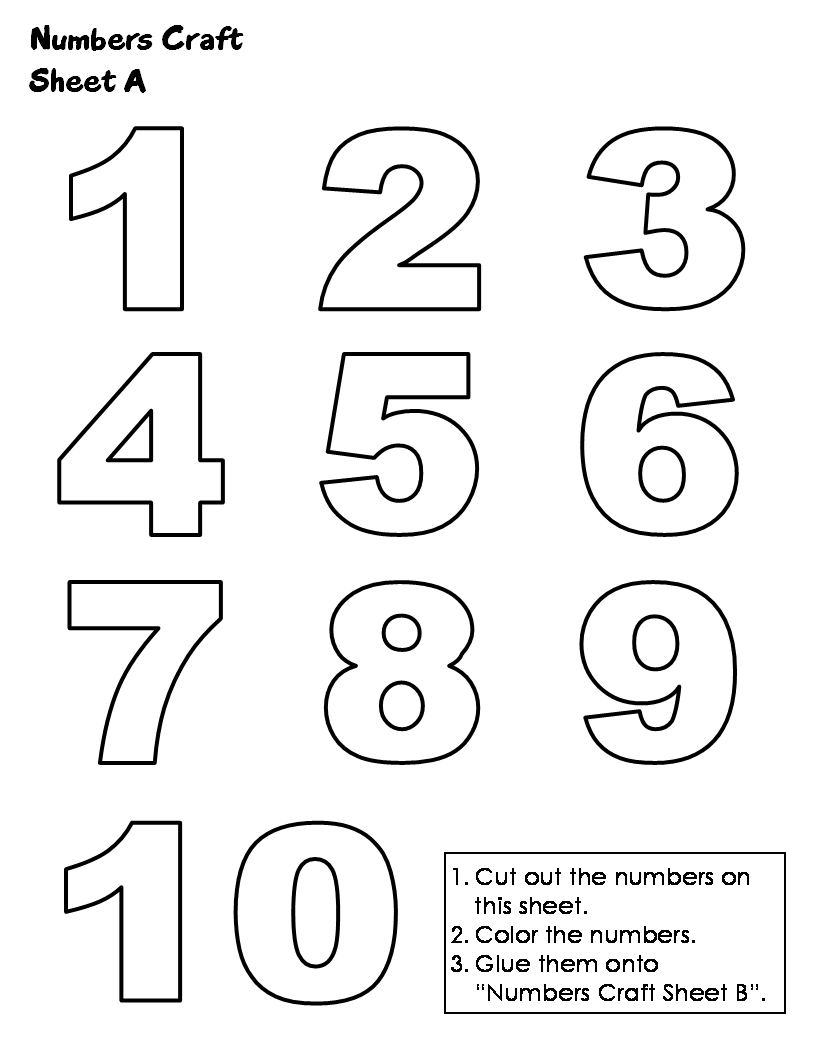 Printable Coloring Numbers 1 10 - Get Coloring Pages