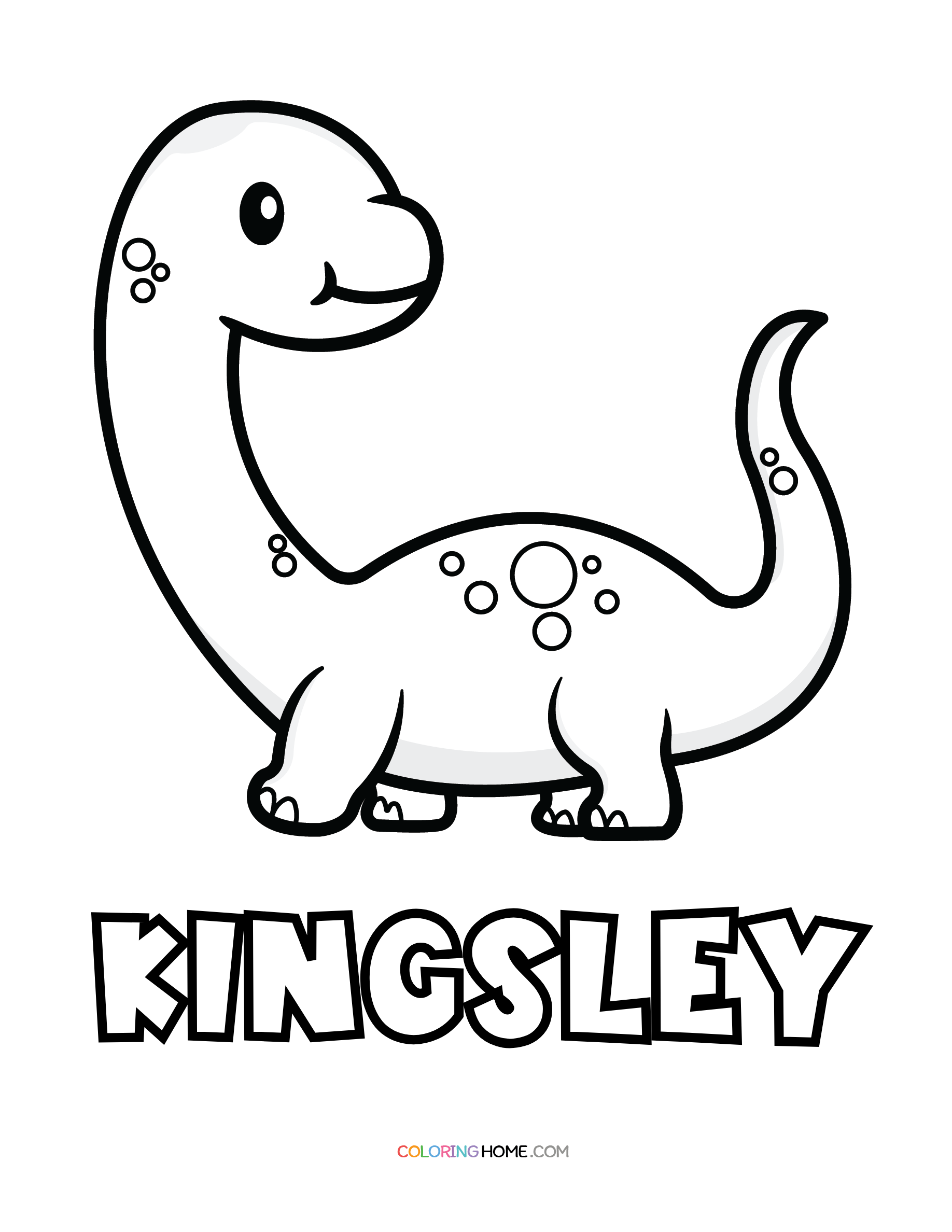Kingsley dinosaur coloring page