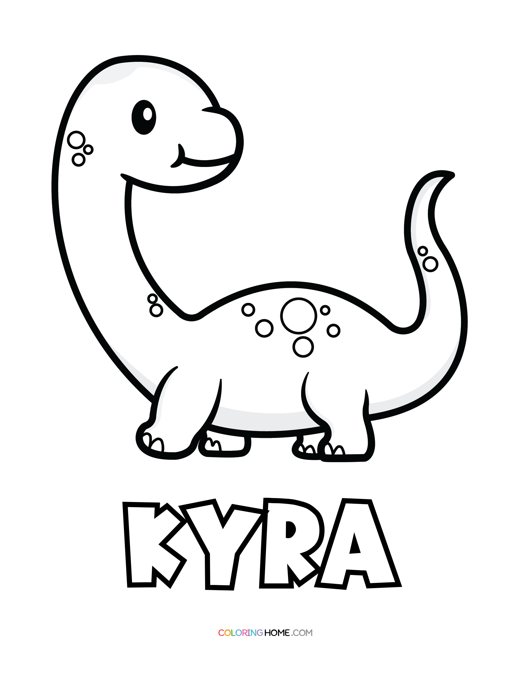 Kyra dinosaur coloring page